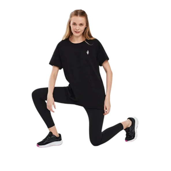 Kadın Siyah Tshirt - 5