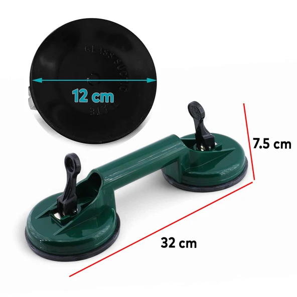 Çiftli Plastik Vantuz Cam Vakumlu Fayans Ahşap Tutucu Taşıma Araba Kaporta Göcük Çektirme 2'li - Resim 2