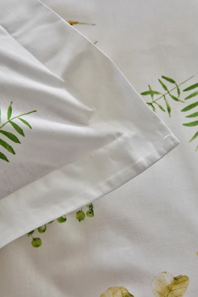 Herbal %100 Pamuk Çift Kişilik Nevresim Pike Set Beyaz ürün görseli