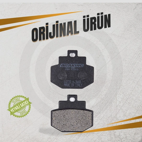 BRAKİNG GİLERA RUNNER 200 XVR 4T HENGTONG (2002-2005) YARI METALİK ARKA FREN BALATASI - Resim 2