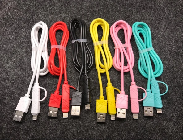 Elba EC-13S Bağlantı Kablosu 2in1 Micro 1mt Siyah Iphone Micro ürün görseli