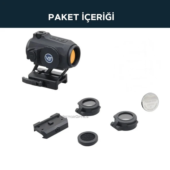 Vector Optics Maverick-IV 1x20 Mini Reflex Sight MIL RUBBER SIYAH - 4