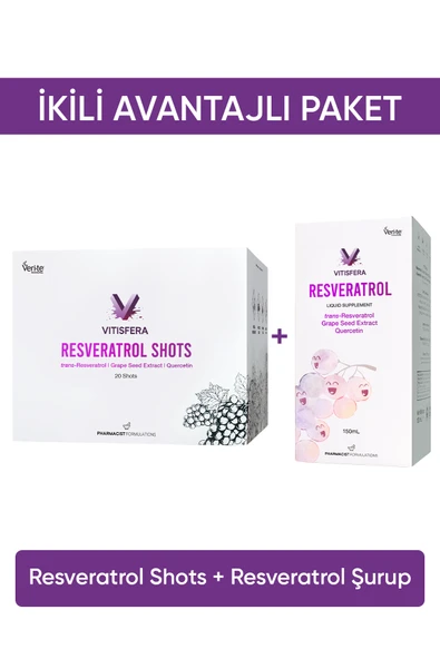 İkili Avantajlı Paket 1 (Resveratrol Shots + Resveratrol Şurup) ürün görseli 1