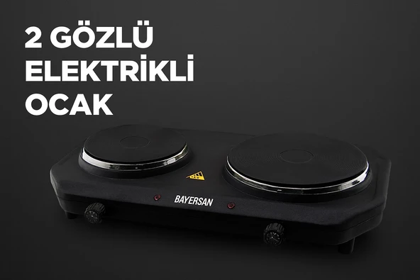 Bayersan 2 Gözlü Set Üstü Elektrikli İkili Ocak - Resim 2