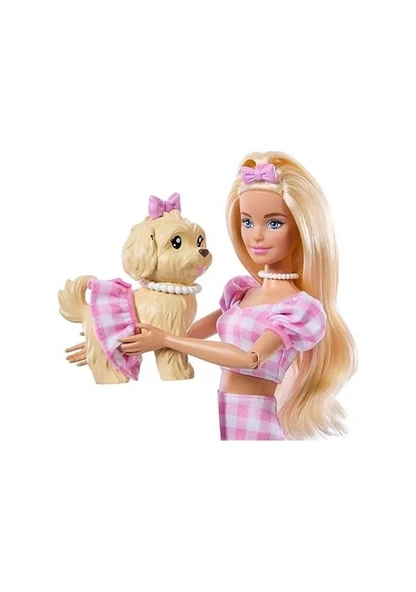Barbie Uyumlu Dostlar Sarı Saçlı Bebek ve Köpekçiği JFP35 JFP36 Lisanslı Ürün - Resim 3