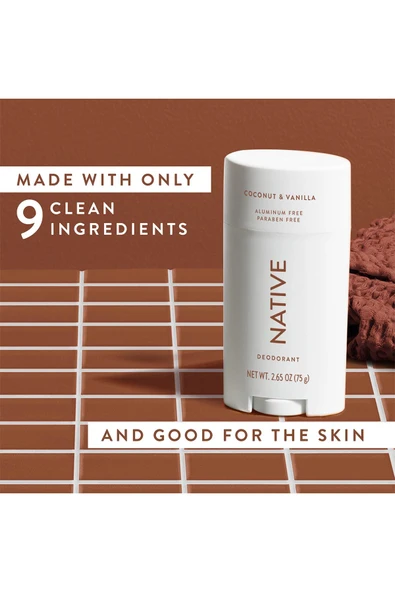 Native Coconut & Vanilla Alüminyumsuz Stick Deodorant 75GR - Resim 6