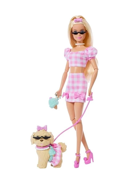 Barbie Uyumlu Dostlar Sarı Saçlı Bebek ve Köpekçiği JFP35 JFP36 Lisanslı Ürün ürün görseli 1