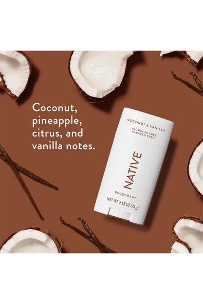Native Coconut & Vanilla Alüminyumsuz Stick Deodorant 75GR - Resim 4