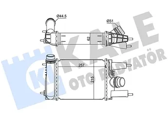 Nissan İntercooler Turbo Radyatoru Nissan Juke Pulsar1.2 Dig-T 14-> [brazıng] [257x215x62] - Kale 375750 ürün görseli