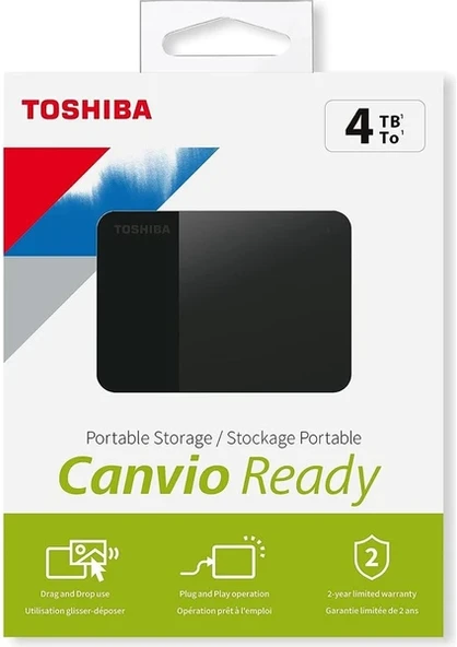 Toshiba 4TB Canvio Ready 2.5" Gen1 USB 3.2 Harici Harddisk (HDTP340EK3CA) - 2