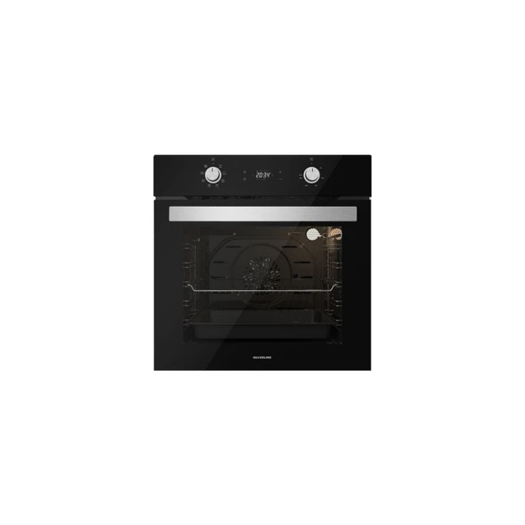 Silverline BO6504B01 - CS5343B01 - 3457 Soho 60 Siyah Cam Ankastre Set - Resim 2