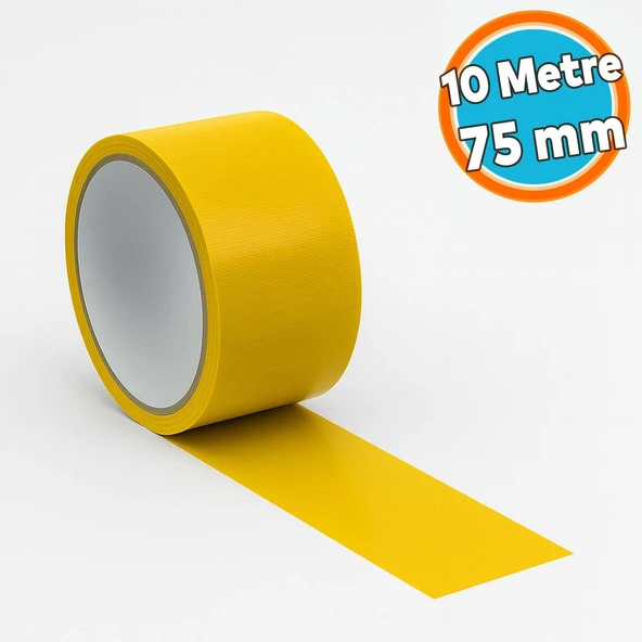 Tamir Bandı Sarı 75 mm x 10 mt Çok Amaçlı Güçlü Yapışkanlı Suya Dayanıklı Onarım Yalıtım Bandı ürün görseli