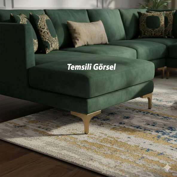 Dekor 12 cm Antik Metal Mobilya Ayağı Modern Ayak Dayanıklı Tasarım Koltuk Sehpa Masa TV Ünitesi - Resim 2