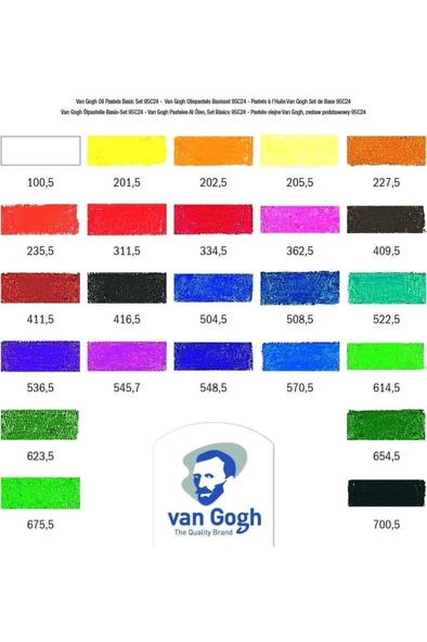 Talens Van Gogh 24'lü Yağlı Pastel Boya Seti / 95860024 - Resim 2