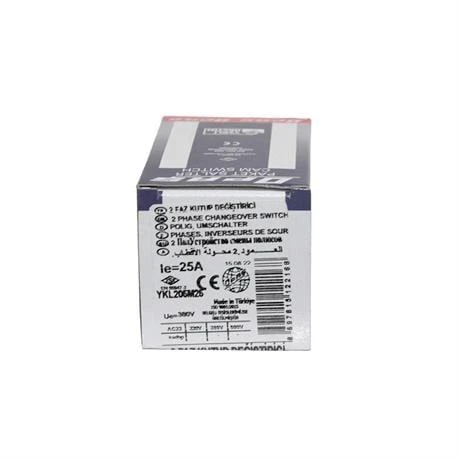 Opaş 2x25a 1-0-2 Mini Tip Kutup Değiştirici Kilitli Pako Şalter - YKL205M25 - Resim 4