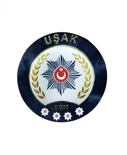 UŞAK Polis Kol Arması 3D Plastik TPU, Yeni Tip, Cırtlı, Standart Ölçü, 1.sınıf Kalite ürün görseli