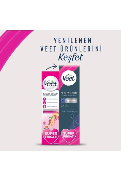 Veet Professional Tüy Dökücü Krem Tüm Cilt Tipleri İçin 200 ml - Resim 3