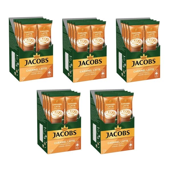 Jacobs Caramel Latte 14.8 gr Yumuşak İçimli 8 li Kutu x 5 Adet ürün görseli