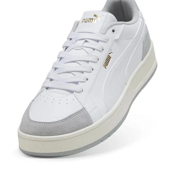 Puma Court Classico Sport Erkek Beyaz Sneaker Ayakkabı 40073102 - Resim 5