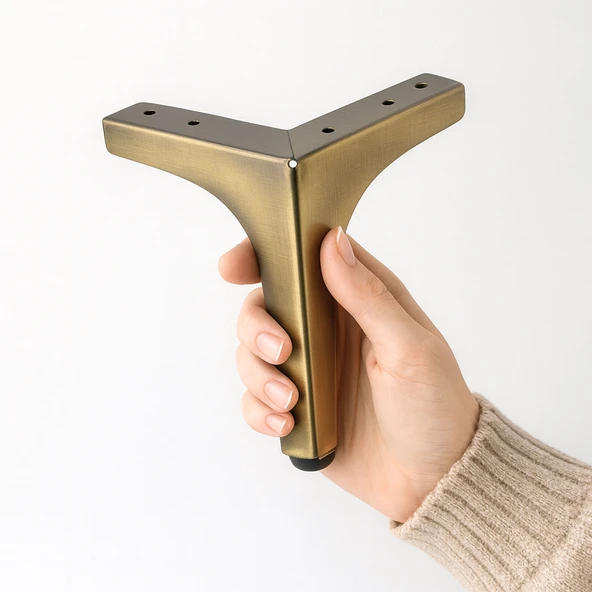 Dekor 17 cm Antik Metal Mobilya Ayağı Sağlam Tasarım Sehpa Masa Koltuk TV Ünitesi Modern Destek Ayak - Resim 4