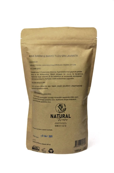 NATURAL AYAK BAKIM VE BANYO TUZU LAVANTA 1000 GR - Resim 5