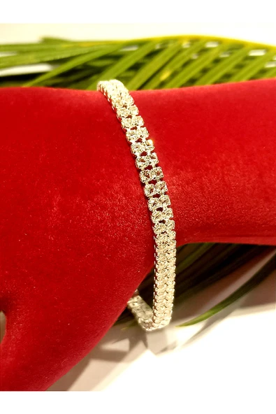 Monalisa Home Gümüş Renk  Gösterişli Figürlü Parlak Bileklik ürün görseli 1