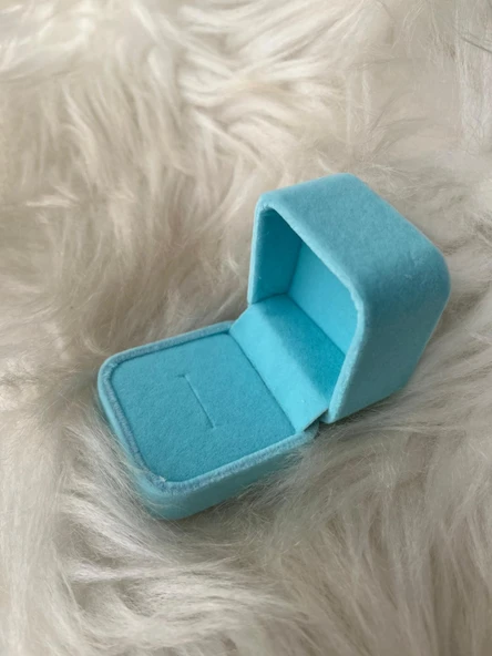 Yüzük Kutusu Turkuaz Renk - Resim 2