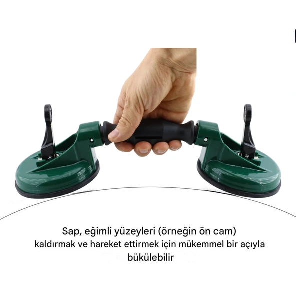 Plastik Çiftli Vantuz Cam Vakumlu Fayans Ahşap Tutucu Taşıma Araba Kaporta Göcük 2'li Çektirme - Resim 5