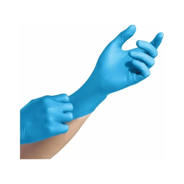 Stone Nitril Pudrasız Mavi Muayene Eldiveni 100' lü Paket Small - 3