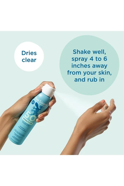 Blue Lizard Sensitive SPF50 Hassas Ciltler İçin Mineral Güneş Spreyi 142GR - 3