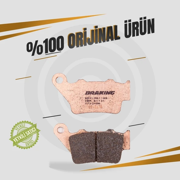 BRAKİNG KTM DUKE 250 (2014-2024) SİNTERLİ ARKA FREN BALATASI - Resim 3