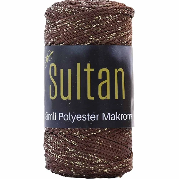 Sultan Simli Polyester Makrome NO:3 ( 100 Gram ) 2200 Kahve