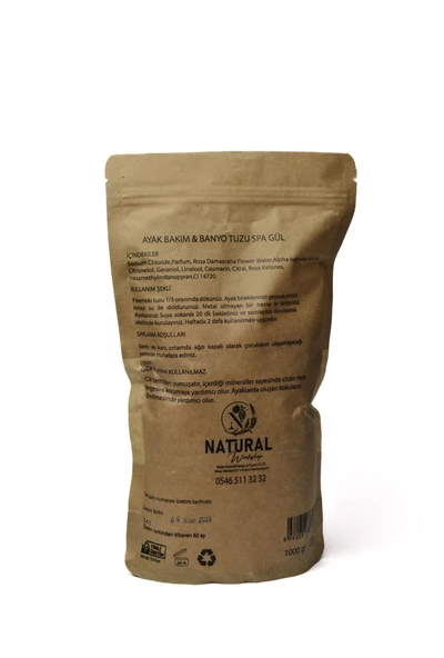 NATURAL AYAK BAKIM & BANYO TUZU GÜL 1000 GR - Resim 5