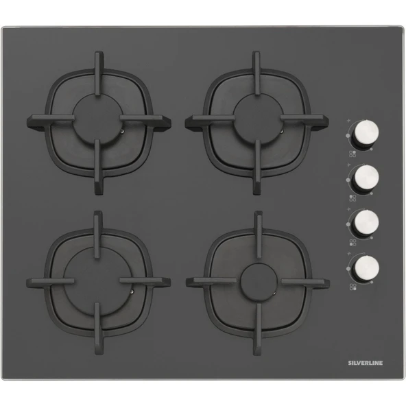 Silverline BO6504B01 - CS5343B01 - 3457 Soho 60 Siyah Cam Ankastre Set - Resim 3