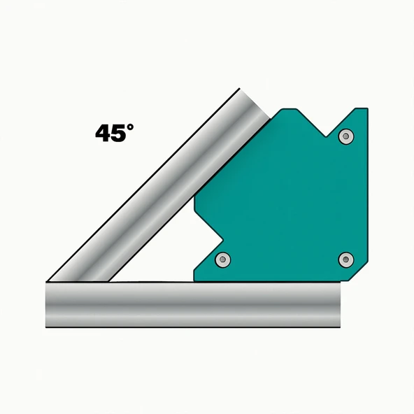 Kaynak Köşe Tutucu Manyetik 4" Mavi Güçlü Mıknatıs Kaynak Aparatı Metal Montaj Aparatı - Resim 3
