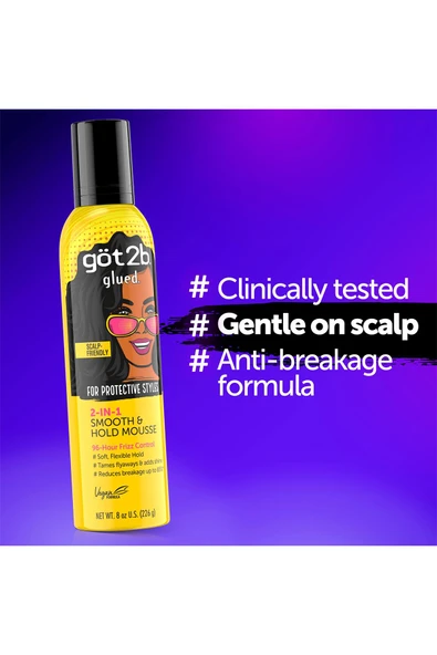 GOT2B Glued 2-in-1 Düzleştirici ve Sabitleyici Saç Köpüğü 226GR - 5