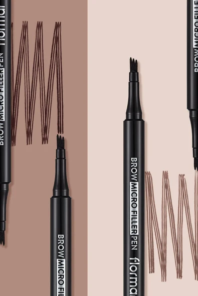 Flormar Brow Micro Filler Tarayıcı Keçe Uçlu Kaş Kalemi 004 DEEP BROWN - 5
