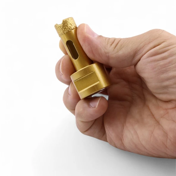 Granit Mermer Seramik Fayans Delme UcuElmas Kaplı 16 mm Matkap Uyumlu Dayanıklı Performanslı Kesici - Resim 3