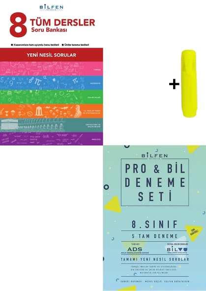 Bilfen 8. Sınıf Lgs Tüm Dersler Soru Bankası Ve Deneme Seti Yeni