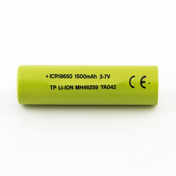 Fıstık Yeşil Şarjlı Batarya Pil 3.6V 1500mAh Li-Ion Uzun Ömürlü Yüksek Kapasite Şarj Edilir 18650 - 4