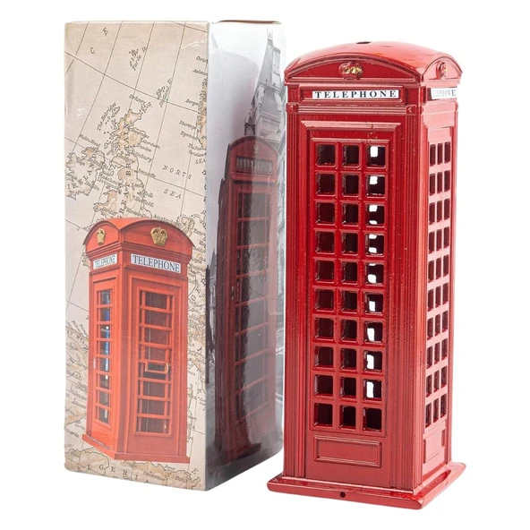 Telefon Kulübesi Metal Kumbara İngiltere Londra 18cm - Resim 2