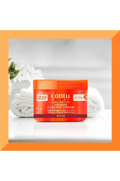 Cantu Coconut Bukle Belirginleştirici Durulanmayan Saç Kremi 340GR - Resim 7
