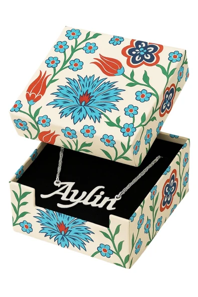 Singapur Zincirli İsimli Gümüş Kolye 925 Ayar Gümüş - 6