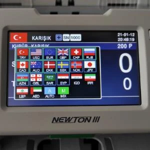 Kisan Newton 3-V Çift Cıslı Karışık Banknot Sayma Makinesi 20 Ülke Parası - 5