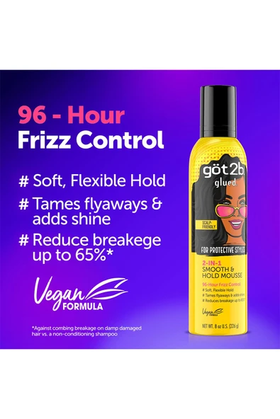 GOT2B Glued 2-in-1 Düzleştirici ve Sabitleyici Saç Köpüğü 226GR - 3