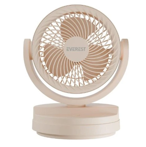 Everest EFN-509 Krem- Kahve 7 İnç 3 Kademeli 2100 RPM Hız Duvar Tıpı Ve Masaüstü Usb Fan ürün görseli