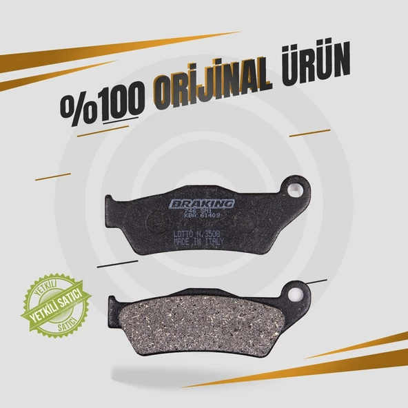 BRAKİNG BAJAJ PULSAR NS 200 (2014-2023) YARI METALİK ÖN FREN BALATASI - Resim 2