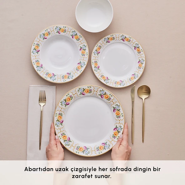 Karaca Forever Bone Viyan 24 Parça 6 Kişilik Yemek Takımı - Resim 4