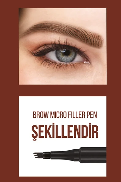 Flormar Brow Micro Filler Tarayıcı Keçe Uçlu Kaş Kalemi 003 BROWN - Resim 7