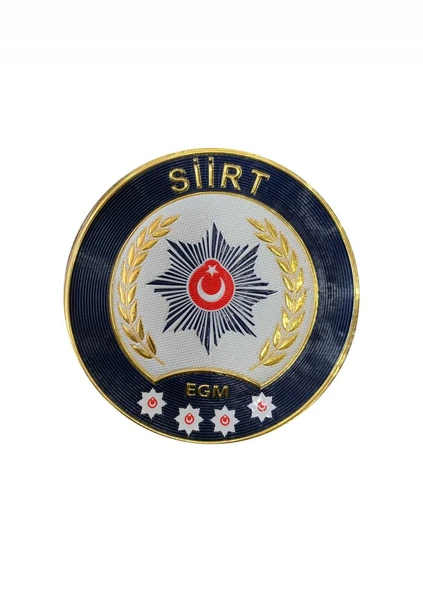 SİİRT Polis Kol Arması 3D Plastik TPU, Yeni Tip, Cırtlı, Standart Ölçü, 1.sınıf Kalite ürün görseli